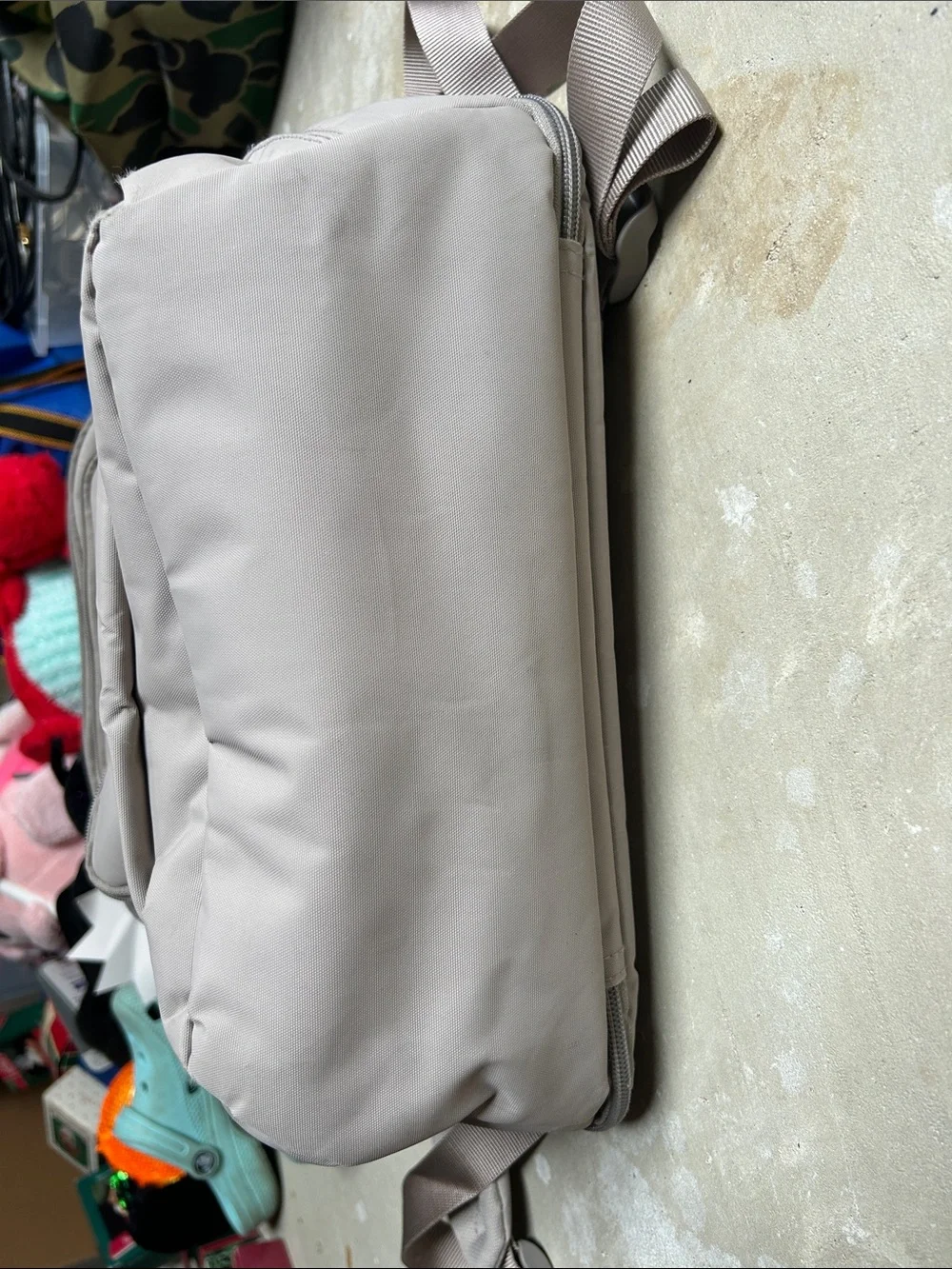 Open Story brand Laptop Backpack in Taupe